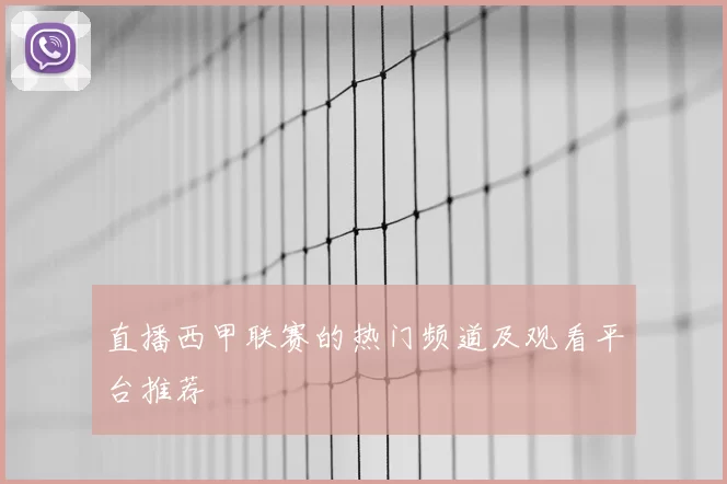 直播西甲联赛的热门频道及观看平台推荐