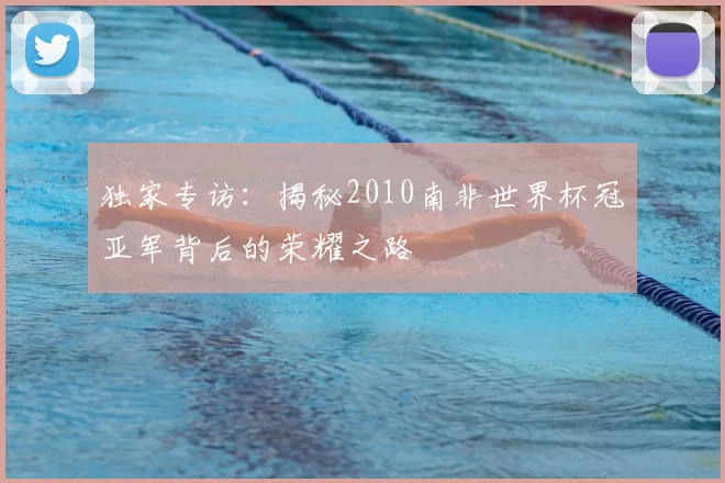 独家专访：揭秘2010南非世界杯冠亚军背后的荣耀之路